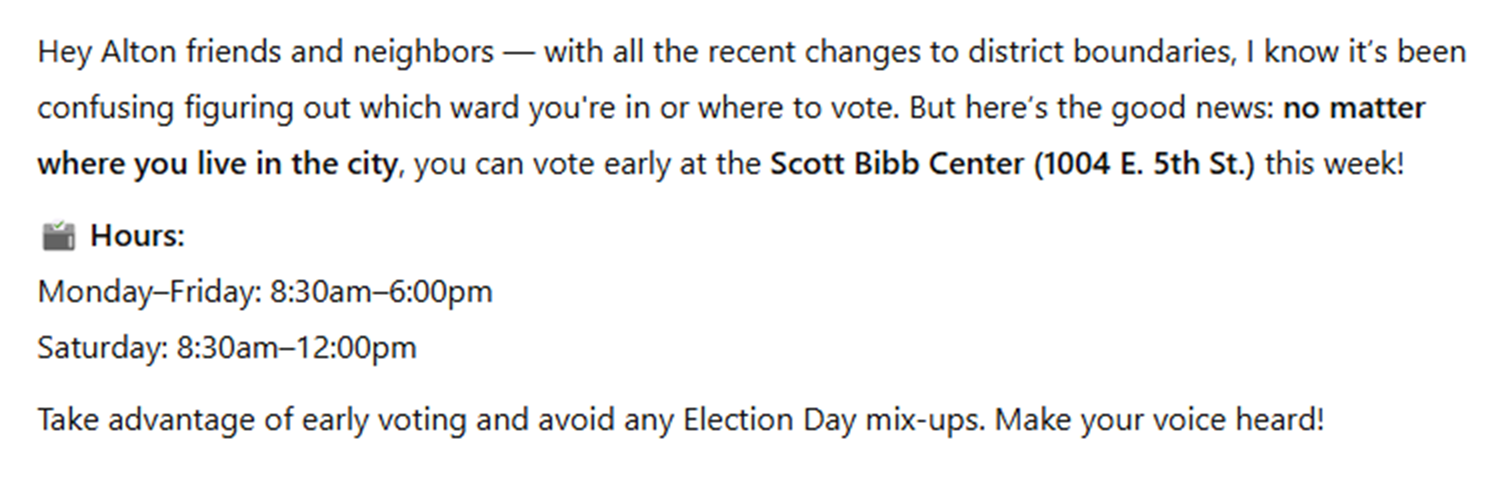 Vote Early